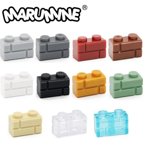 Building Blocks Accessories 1x2 Dots Cube Bricks Wall 10PCS 98283 Houses Wall Classic DIY MOC Brick My City Set Educational Toy