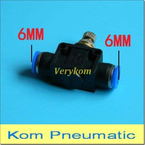 100pcs/lot LSA-06 Pneumatic Air Flow Controller Adjustable Speed Control 6MM Tube Pipe Quick Fitting Throttle Valve ASA-06 PA-6