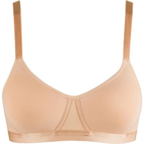 Drop Shipping Womens Seamless 3/4 Cup Non Padded Underwear Unlined Wire Free Solid Bra 34 36 38 40 42 A B 5 Colors