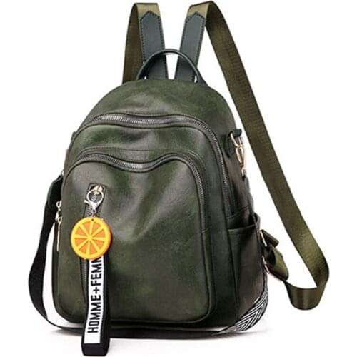 Backpack Bags For Women High Quality Soft Leather Fashion Backpacks Female Feminine Casual Large Capacity Vintage Shoulder Bags