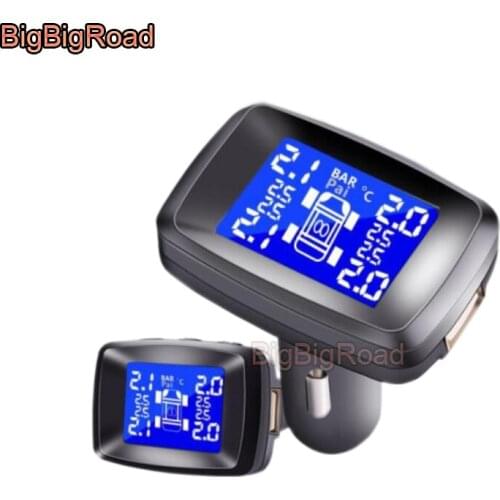 BigBigRoad Car TPMS Tire Pressure Monitoring System For Suzuki Kizashi Ignis Celero Solio Ertiga Baleno XBEE Swift SX4