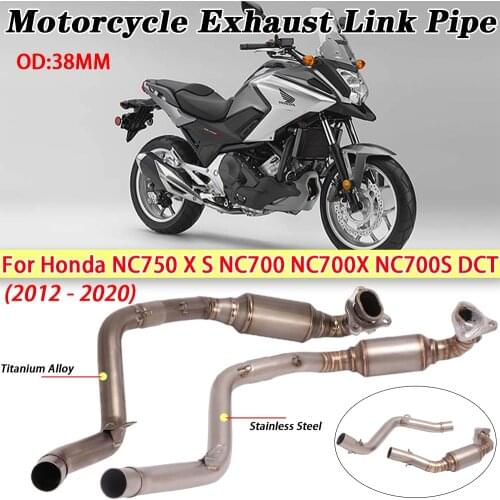 Slip on For Honda NC700 NC700X NC750 NC750X NC750S DCT Integra 2012-2020Motorcycle Exhaust Escape Muffler Front Middle Link Pipe