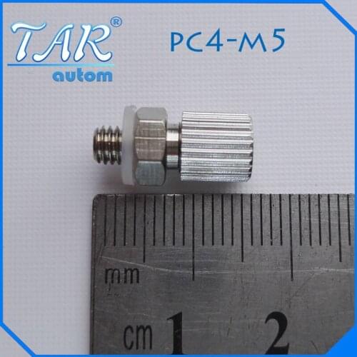 SMC pneumatic-bends / Straight quick twist PC4-M5 mini pipe quick connector PC 4-M5 lock nut Pneumatic quick screw fitting