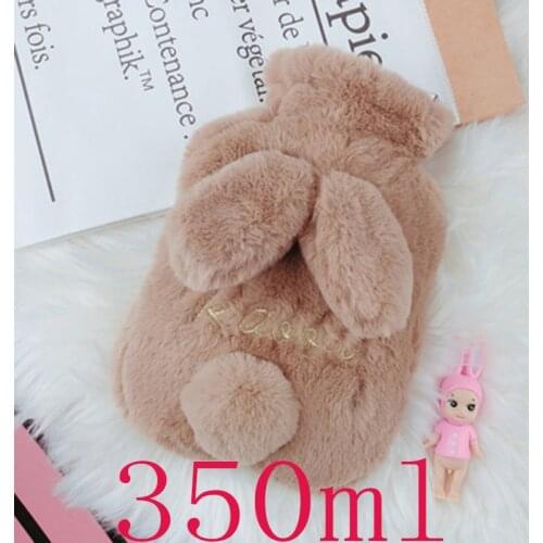 Cute PVC Stress Pain Relief Therapy Hot Water Bottle Bag with Knitted Soft Cozy Cover Winter Warm Heat Reusable Hand Warmer