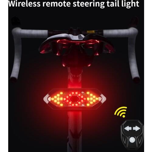 Bike Taillight Waterproof 60 Bicycle Warning Light USB Rechargeable Adjustable Bike Turn Signal Rear Lamp
