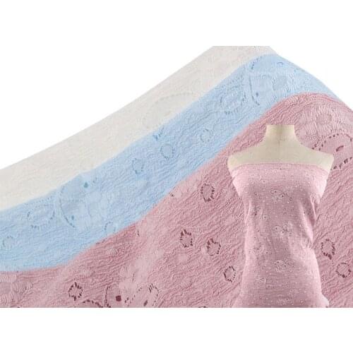 2021 Newest Cotton Lace Cloth Floral Embroidered Lace Cloth Womens Summer Cotton Cloth Hollow Lace Fabric