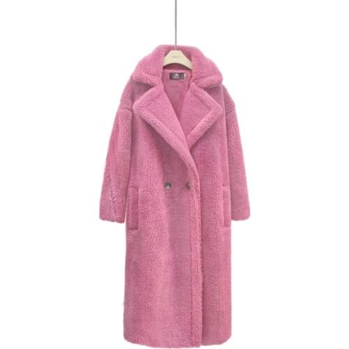 2020 Winter Faux Fur Teddy Coat Women High Street Oversized Teddy Jackets And Coats Ladies Outwear LambsWool Coat cwf0004-5