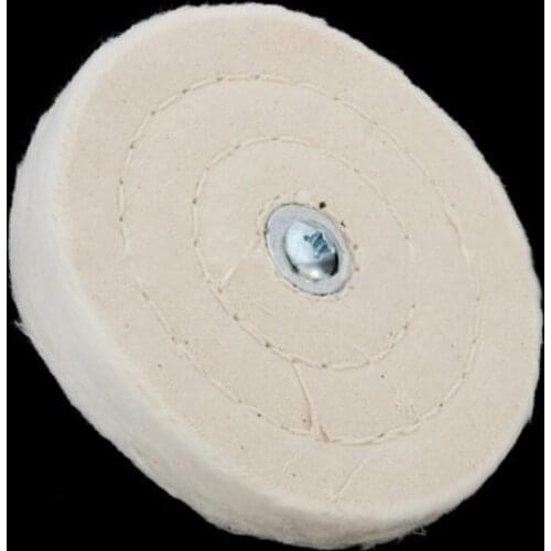 1 Piece 4 Inches 100mm Cotton Polishing Wheel Cloth Buffing Buffer Mirror Polish White Round Wheels Abrasive Tools