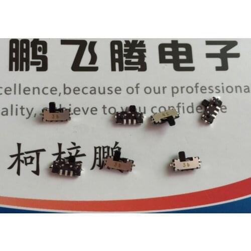 10PCS/lot Imported Japanese ALPS SSAJ110100 micro toggle switch 5 feet 2 gear sliding travel switch patch