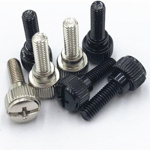 5pcs Black Silvery M4 Phillips Head Thumb Screw Bolt Thumbscrew for PC Computer Case Cover Power Supply PCI Slots DIY Toolless