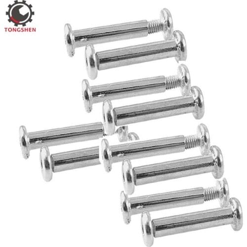 10Pcs Inline Skate Wheel Shaft Hex Socket Screw M6 Shaft Hexagon Socket Head Roller Bearing Shoulder Screw Bolt Plug Screw