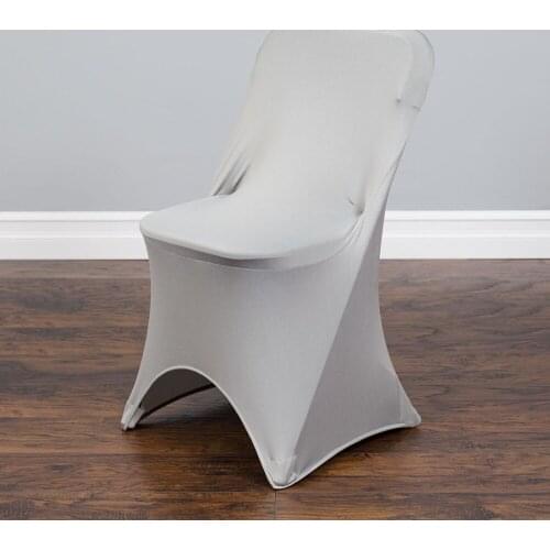 100Pcs Silver Arch Stretch Indoor Chair Cover For Wedding/Party Universal Banquet Hotel Decoration Free Shipping