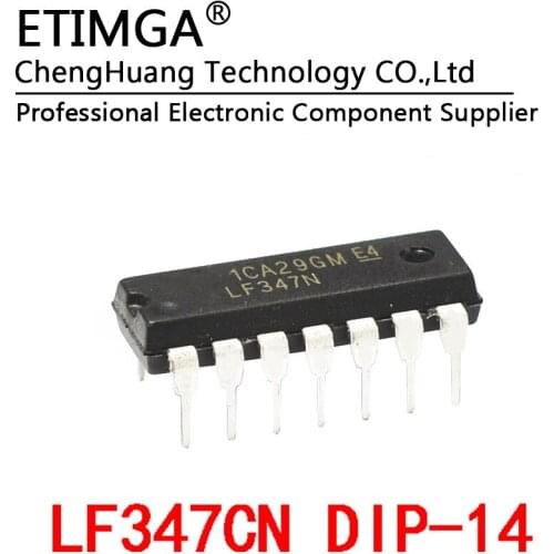 5PCS/LOT Original LF347N LF347 DIP-14 Broadband JFET Input Quad Op Amp
