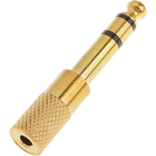 6.35mm 1/4inch Male To 3.5mm 1/8inch Female Jack Plug Headphone Adapter