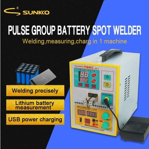 SUNKKO 788S Battery Spot Welding Charging Test Combination Machine 18650 Charging Bao Handheld Small Butt Welder