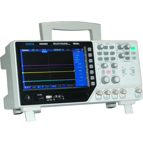 Hantek Digital Oscilloscope Software 70M / 100 / 200MHz 2CH + 25M Arbitrary Waveform USB 1GSa Multifunction Oscilloscope