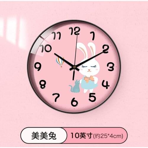Cartoon Children Wall Clock Modern Design Living Room Vintage Kitchen Creative Nordic Children Horloge Wall Decorations BA50