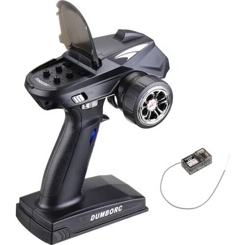 DumboRC Radio System Transmitter X4 2.4G 4CH Transmitter with X6F Receiver for MN-90 Rc Car Boat Tank