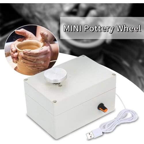 6.5cm Electric Pottery Wheel Machine 5V Mini USB Pottery Wheels Clay Throwing Making Ceramic Machine Ceramic Clay Potter Kit