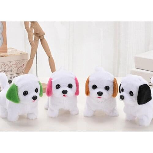Simulation Dog Toy Realistic Walking Wagging Christmas Gift Electric Plush Toy for Kids Children Pupils Girlfriend