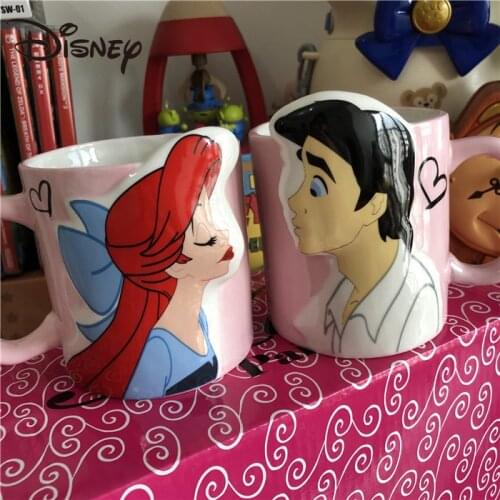 Disney Maker, Mermaid, Princess, Beauty and Beast Ceramic Teacup Home Couple and Heat-Resistant Coffee Mugs ceramic mug