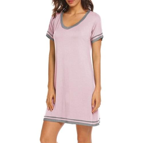 Summer Dress Casuall Loose Midi Pajamas Dress Short Sleeve Solid Slim Cotton Sport T-shirt Dresse For Women 2021 Vestidos Robe