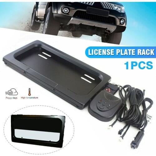 Mayitr 1set 12V Car Auto Electric Hide-Away Up Stealth License Plate Frame Shutter Cover With Remote Accessories
