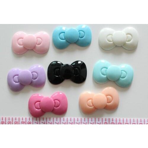 Set of 20pcs lovely large Bows Cabochons (55mm) Cell phone decor, hair accessory supply, DIY free shipping