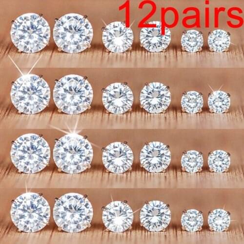Womens Earrings Set Korean Zircon Earrings Set For Women Circle Crystal Earrings 2021 Trend Jewelry Gift Accessories