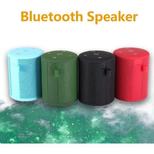 New Bluetooth Speaker Portable Outdoor Loudspeaker Wireless Mini Column 3D 5W Stereo Music Surround Support FM TFCard Bass Box