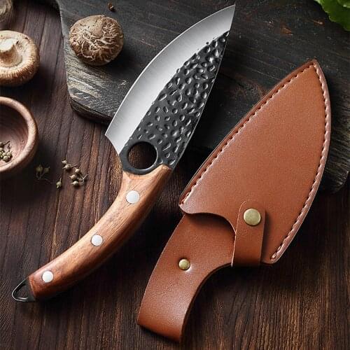 New Boning Knife 5Cr15 Stainless Steel Kitchen Butcher Knives Handmade Forged Boning Knife 6 inch Sharp Blade outdoor knives set