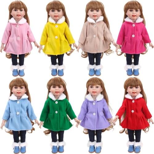 18 inch Girls doll clothes Fashionable dress for students American new born dress Baby toys fit 43 cm baby c563