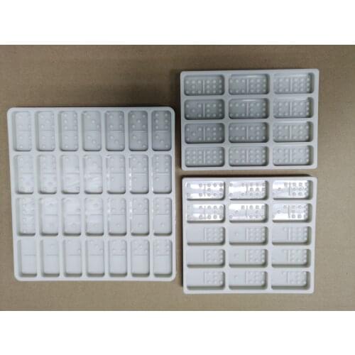 One set double 9 domino silicone mold silicone resin dominos mould from China manufacturer