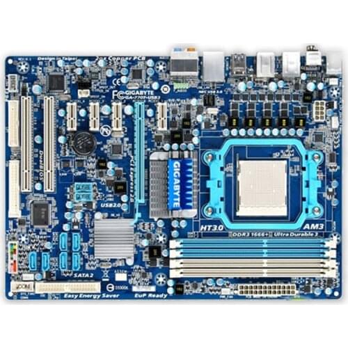 Original for Gigabyte GA-770T-USB3 770T-USB3 Desktop Motherboard 770 Socket AM3 DDR3 SATA2 USB3.0 ATX 100% Fully Test