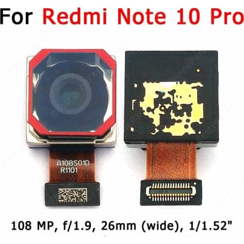 Original Back Camera For Xiaomi Redmi Note 10 Pro Backside Rear Camera Module 108MP Flex Replacement Spare Parts
