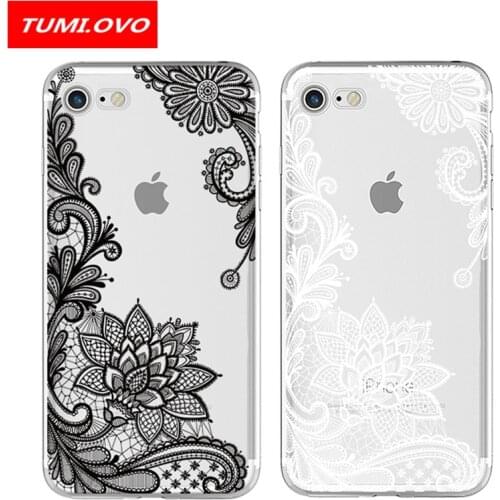 Floral Lace Vintage Flower Soft TPU Silicone Phone Case For iPhone 5 5S 6 6S 7 8 Plus X For Huawei P8 P9 P10 Lite 2017