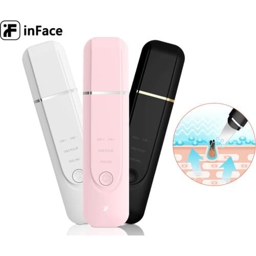 InFace Ultrasonic Skin Scrubber Cleansing Blackhead Cavitation Peeling Face Massager Beauty Skin Care instrument