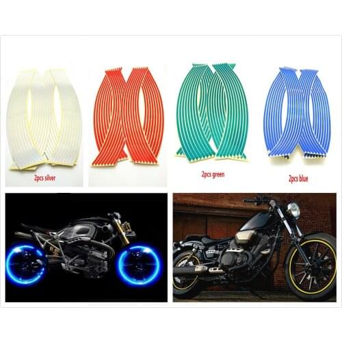 Strip Motorcycle Wheel Sticker Reflective Decal Rim Tape for KTM XC 125EXC 125 144SX SUZUKI GSX1100F Katana F AB R S
