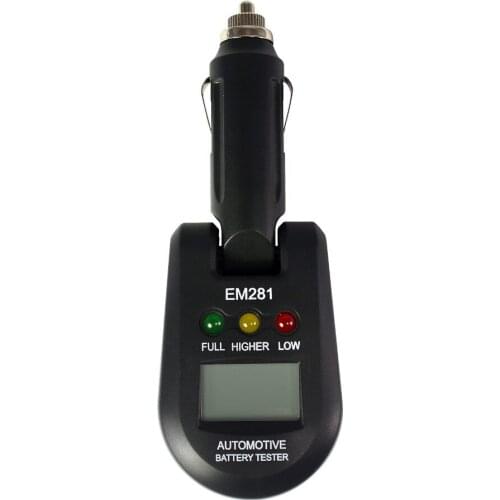 All-sun EM281 Mini 12V-24V Automotive Battery Tester LCD Bar Indication Battery Load Tester Electrical Battery Analyzer