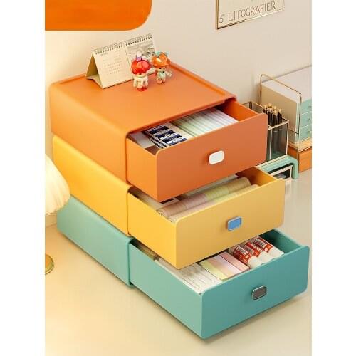 TT Jiabangshou Drawer Desktop Storage Box Cosmetics Student Dormitory Stationery Organizing Box Desk Storage Rack Artifact