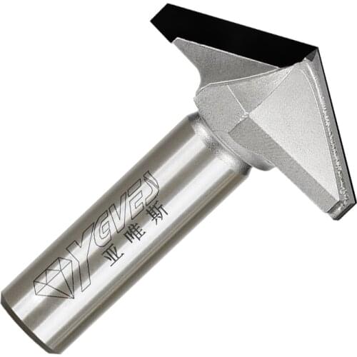 90/120/130/150 Degree V-shape PCD Diamond Slotting Milling Cutter for Cabinet Door Plate 12.7mm 1/2'' Woodworking Router Bits