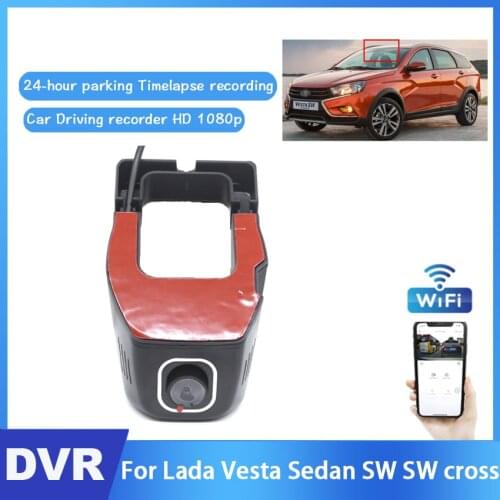 Wifi Hidden Car DVR Dash cam Camera Video Recorder For Lada Vesta Sedan SW SW cross CCD high quality Night Vision Full HD 1080P