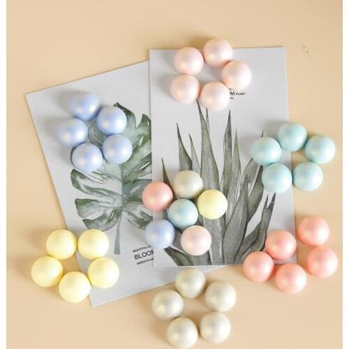 Japanese ins wild matte round half pill resin patch DIY jewelry earrings earrings material accessories