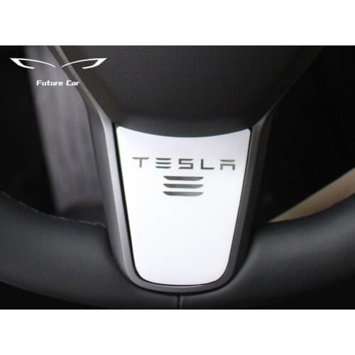 Steering Wheel Panel Protector Sticker Epoxy Carbon Fiber Anti-scratch Sticker Interior Decoration For Tesla Model 3 Model X S