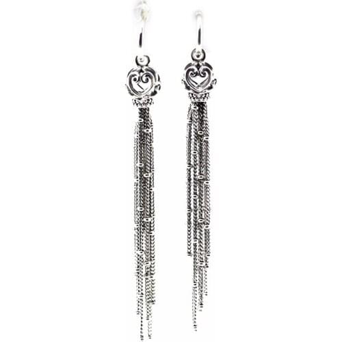 CKK 925 Sterling Silver Enchanted Tassels Drop Earrings For Women Original Jewelry Making Anniversary Gift