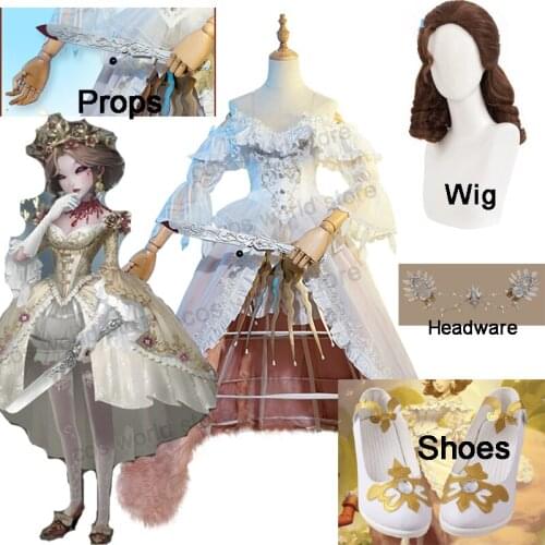 Game Identity V Bloody Queen Mary Cosplay Costume Lolita Women Cute Dress Halloween Party Wig Shoes Headware Full Set Uniform