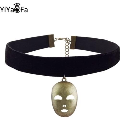 YiYaoFa Handmade Choker Necklace & Skull Pendant Vintage Women Accessories Gothic Jewelry False Collar Statement Necklaces DD-27