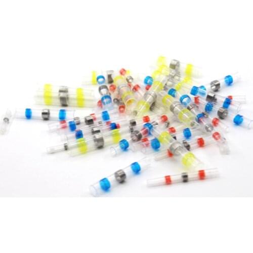 10/30/50/100 Insulated Butt Solder Seal Sleeve Tube Wire Connectors Waterproof Heat Shrink Automotive Marine Wire Terminals Kit