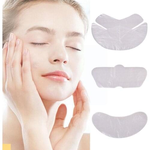 100 Pieces Of Natural Disposable PE Full Face Cleansing Patch, Eye Neck Tool Mask, Beauty Patch, Care Nose Patch, H8V0