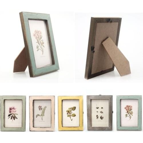 2 Pcs 6 inch 10x15cm Zakka Retro Old Photo Frame Home Decor Wooden Frame Wedding Pictures Swing Table Photo Time Flies Photo New